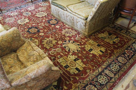 A Kashan style carpet, 11ft 10in by 9ft.